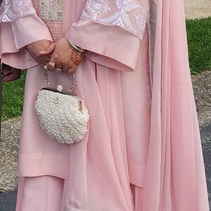 Elegant Pink Embroidered Dress